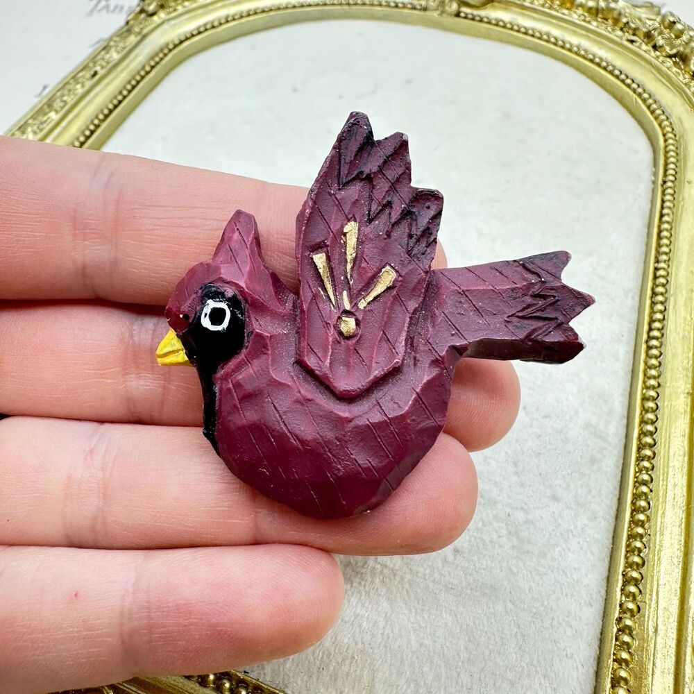 Vintage Jewelry Cardinal Brooch Pin